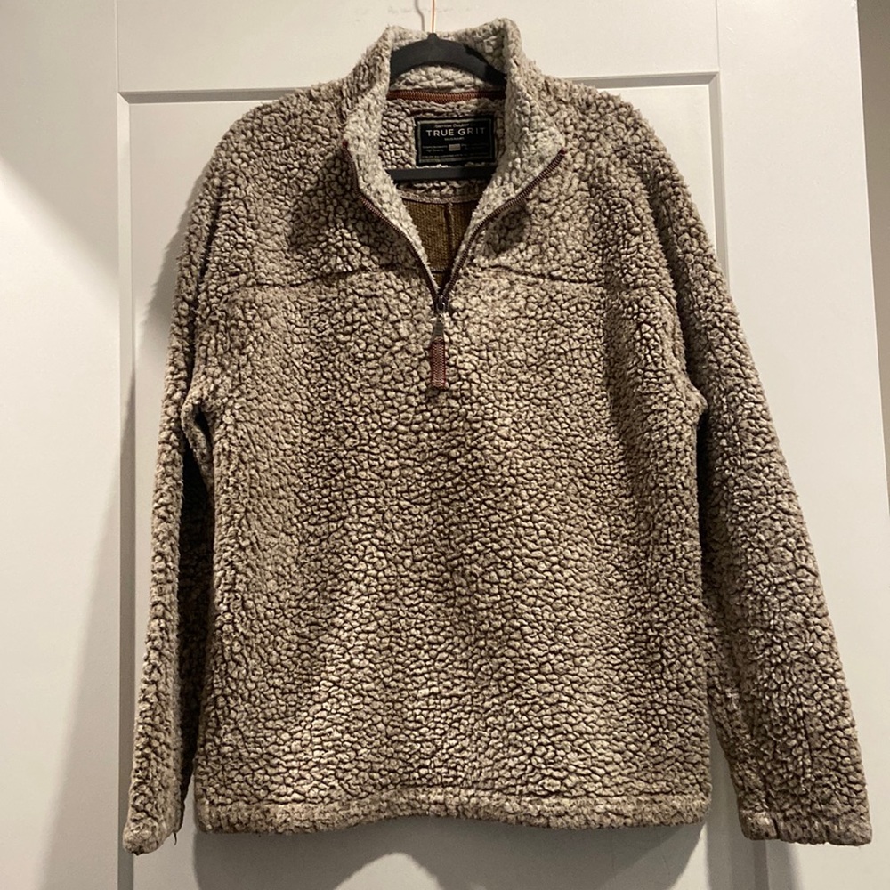 True Grit Frosty Tipped Pullover in Brown (M)